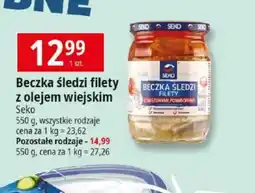 E.Leclerc Beczułka śledzi filety z olejem wiejskim Seko oferta