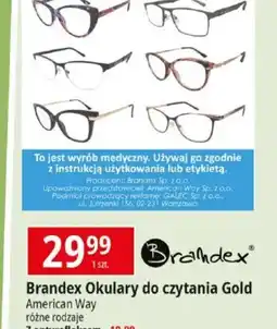 E.Leclerc Brandex Okulary do czytania Gold American Way oferta