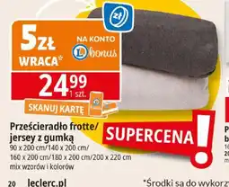 E.Leclerc Przścieradło frotte/jersey z gumką oferta