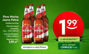 Żabka Piwo Warka oferta