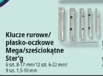 E.Leclerc Ster'G Klucze rurowe/płasko-oczkowe Mega/sześciokątne oferta