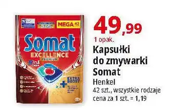 E.Leclerc Kapsułki do zmywarki Somat Excellence Premium 5In1 oferta