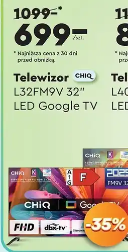 Biedronka Telewizor 32 l32fm9v Chiq oferta