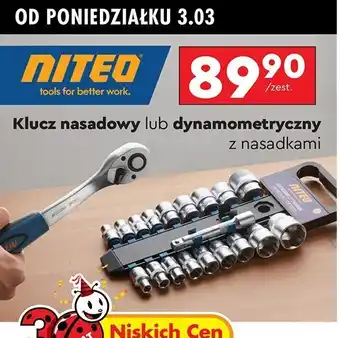 Biedronka Klucz dynamometryczny z nasadkami Niteo Tools oferta