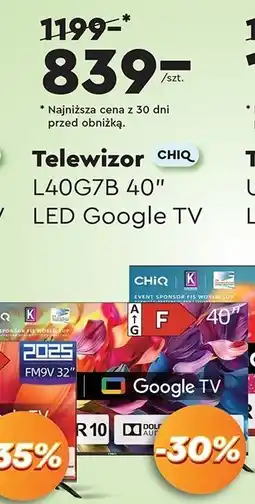 Biedronka Telewizor 42 l40g7b Chiq oferta