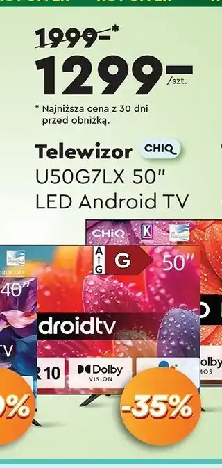 Biedronka Telewizor u50g7lx 50 Chiq oferta