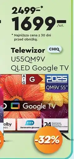 Biedronka Telewizor 55'' u55qm9v Chiq oferta