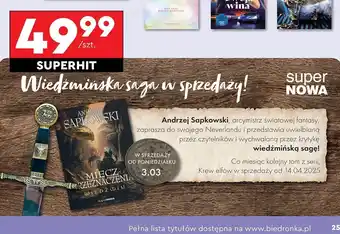 Biedronka Andrzej sapkowski 'wiedźmin: miecz przeznaczenia oferta