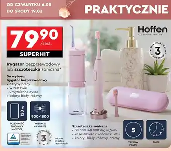 Biedronka Szczoteczka soniczna + 2 końcówki Hoffen oferta