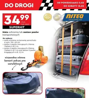 Biedronka Mata na karoserię 136 x 65 cm Niteo Tools oferta