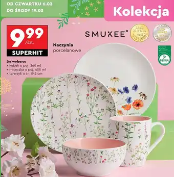 Biedronka Talerz porcelanowy 19 cm Smukee Home oferta