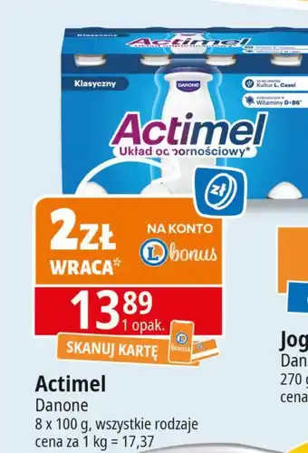 E.Leclerc Jogurt classic Danone Actimel oferta