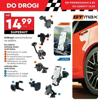 Biedronka Uchwyt samochodowy ultra teleskopowy Gt Max oferta