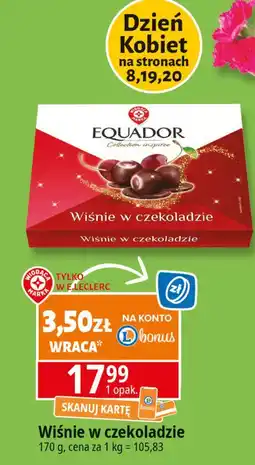 E.Leclerc Wisnie w czekoladzie Wiodąca Marka Equador oferta