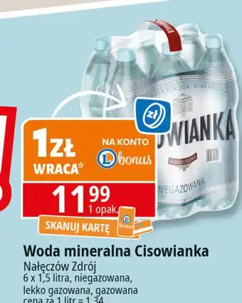 E.Leclerc Woda lekko gazowana Cisowianka oferta