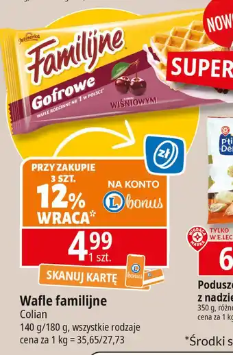 E.Leclerc Wafle gofrowe wiśniowe Jutrzenka Familijne oferta