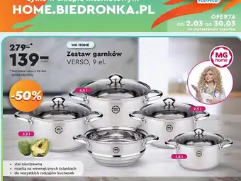 Biedronka Komplet garnków verso Mg Home oferta