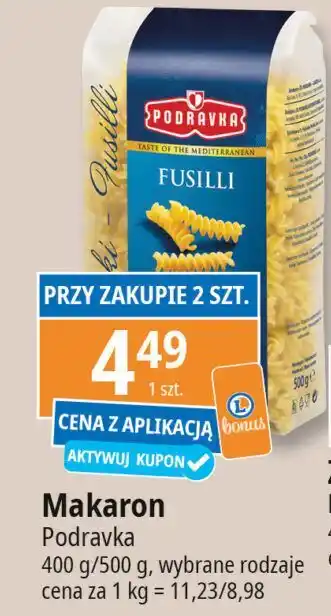 E.Leclerc Makaron fusili Podravka oferta