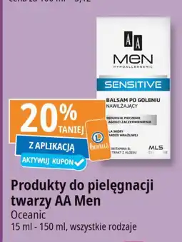 E.Leclerc Balsam po goleniu nawilżający do skóry bardzo wrażliwej Aa Men Sensitive oferta