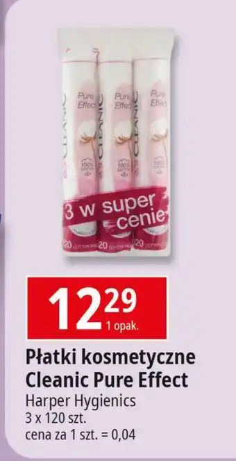 E.Leclerc Płatki kosmetyczne pure effect okrągłe Cleanic oferta