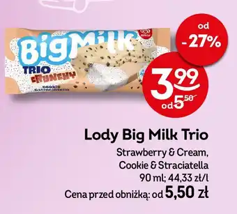 Żabka Lód trio crunchy Algida big milk oferta