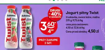 Żabka Jogurt truskawkowy Bakoma twist oferta