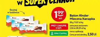 Żabka Baton Kinder mleczna kanapka oferta