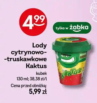 Żabka Lody cytrynowo truskawkowe Nestle kaktus oferta