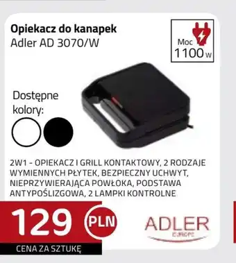 Kakto Opiekacz do kanapek Adler oferta