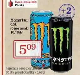 Społem Monster Energy Gazowany napój energetyczny 500 ml oferta