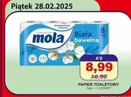 Primus Mola Biała Bawełna papier toaletowy 8 rolek oferta