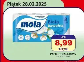 Primus Mola Biała Bawełna papier toaletowy 8 rolek oferta