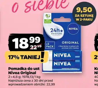 Netto Pomadka do ust Nivea Original oferta