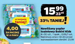 Netto Nawilżany papier toaletowy Bobini Kids oferta