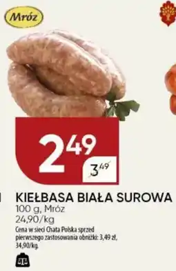 Chata Polska Kiełbasa biała surowa mróz oferta