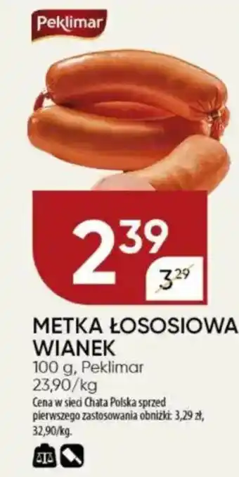 Chata Polska Metka łososiowa wianek peklimar oferta