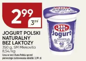 Chata Polska Jogurt polski naturalny bez laktozy sm mlekovita oferta