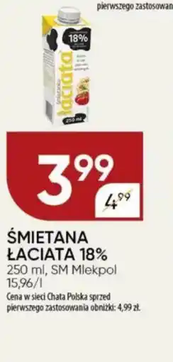 Chata Polska Śmietana łaciata 18% sm mlekpol oferta