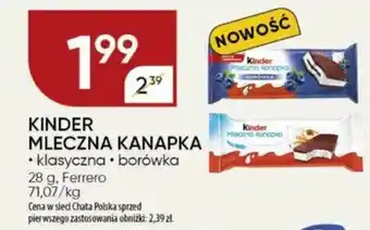 Chata Polska Kinder mleczna kanapka Ferrero oferta