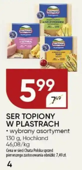 Chata Polska Ser topiony w plastrach hochland oferta