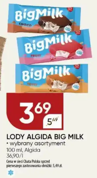 Chata Polska Lody algida big milk Algida oferta