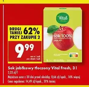 Biedronka Sok jabłkowy Vital Fresh oferta