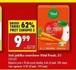 Biedronka Sok 100% jabłko-marchew Vital Fresh oferta