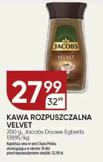 Chata Polska Kawa rozpuszczalna velvet Jacobs Douwe Egberts oferta