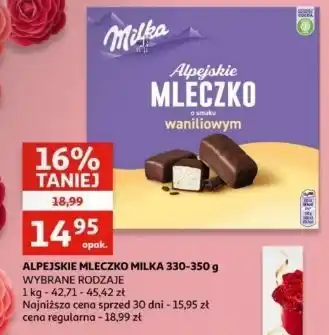 Auchan Czekoladki waniliowe Milka Alpejskie Mleczko oferta