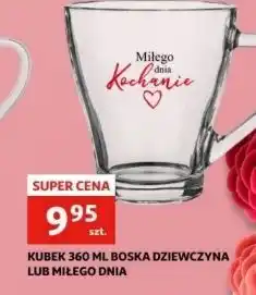 Auchan Kubek szklany 360 ml miłego dnia oferta