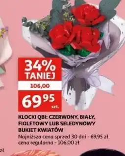 Auchan Klocki bukiet kwiatów seledynowy Qbi oferta