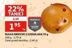 Auchan Bułka brioche z czekoladą oferta