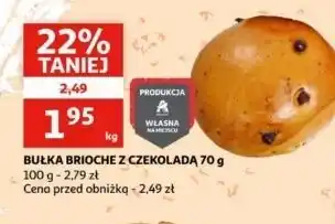 Auchan Bułka brioche z czekoladą oferta