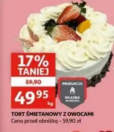 Auchan Tort śmietanowy z owocami Auchan oferta